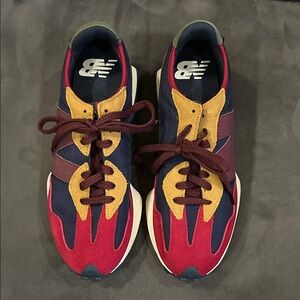 New Balance Multicolor Suede & Mesh Sneakers - Navy, Burgundy, Mustard
